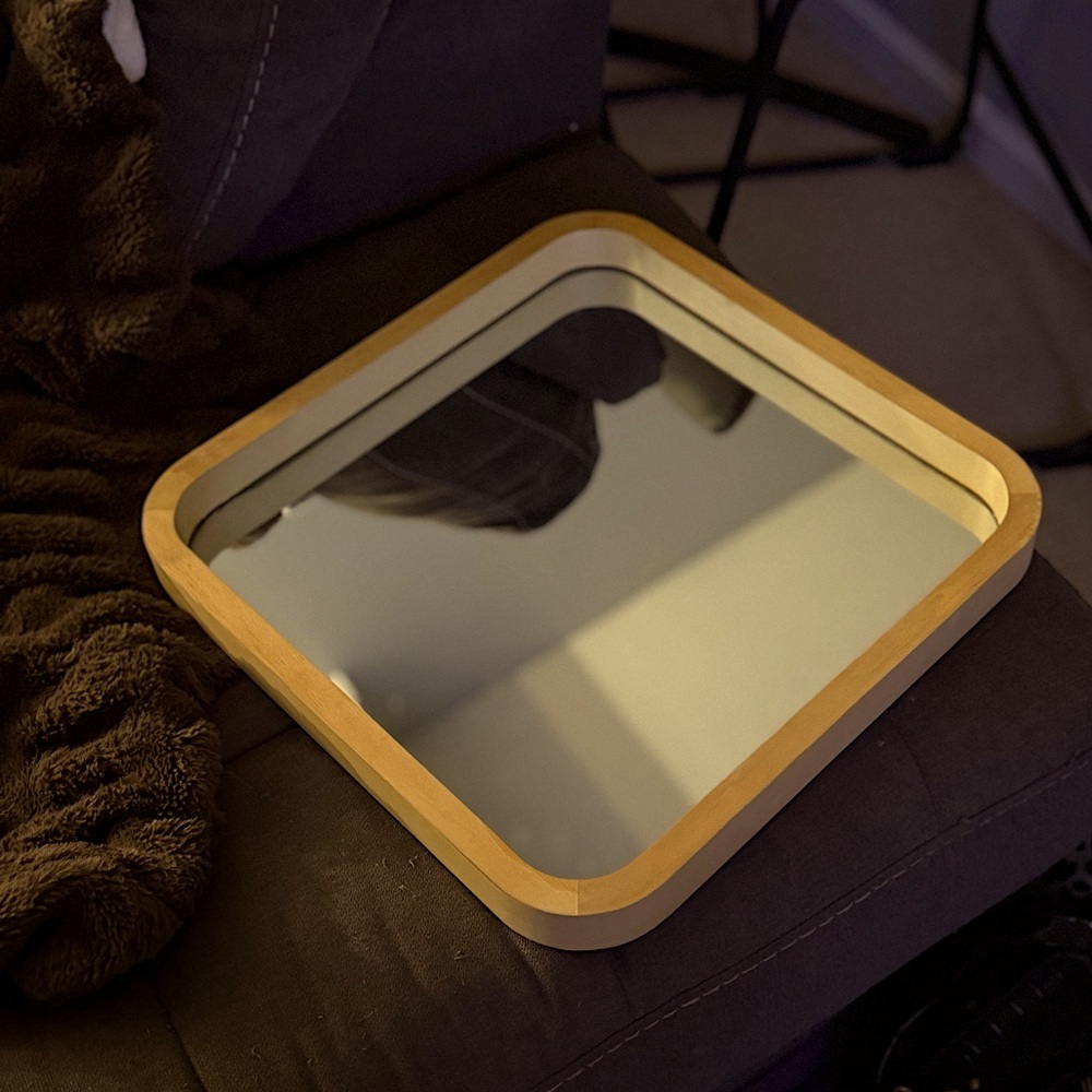 Mirror with Wood Framing